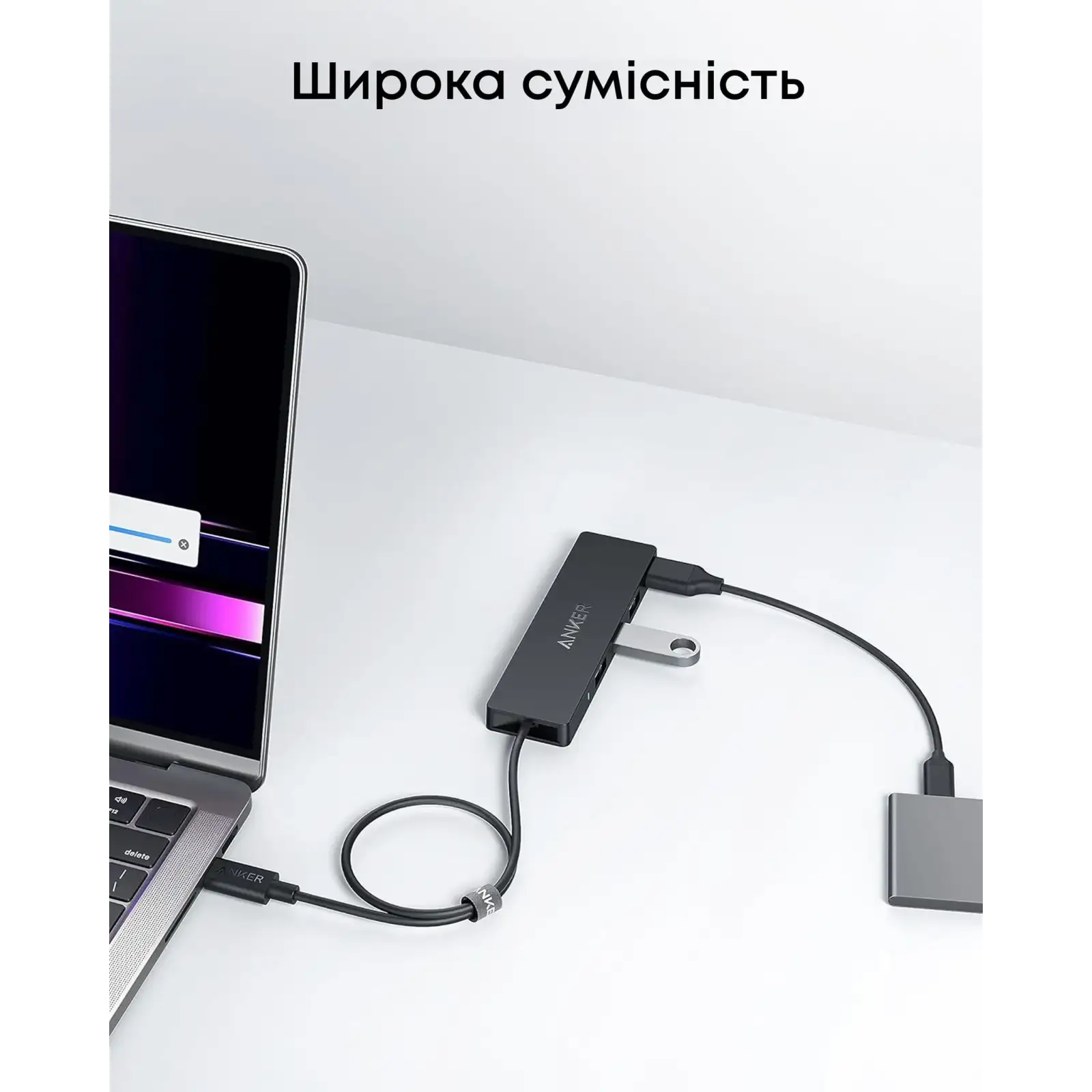 Перехідник Anker PowerExpand Direct 4-in-1 USB-C PD Media Hub UA