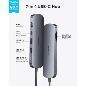 USB-Хаб Anker Nano USB-C Hub 7-in-1 Black UA