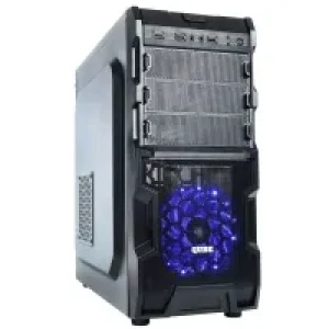 Комп'ютерний корпус QUBE без БЖ QB932A Black Blue Чорний Синій UA