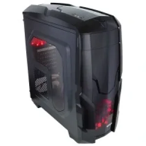 Комп'ютерний корпус QUBE без БЖ QB40X Чорний-Червоний UA