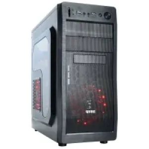 Комп'ютерний корпус QUBE без БЖ QB928A Black Red Чорний Червоний UA