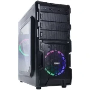Комп'ютерний корпус QUBE без БЖ QB932A RGB Black UA