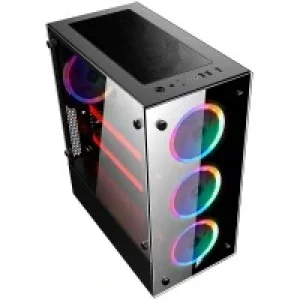 Комп'ютерний корпус 1STPLAYER V6-R1 Color LED Black без БЖ UA