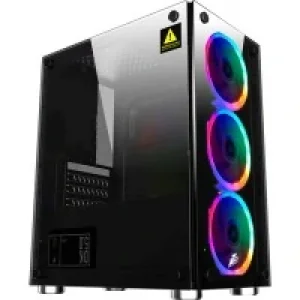 Комп'ютерний корпус 1STPLAYER X2-R1 Color LED Black без БЖ UA