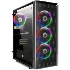 Компьютерний корпус 1STPLAYER D8-A-R1 Color LED Black без БП UA