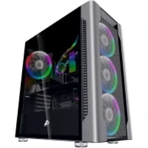 Компьютерний корпус 1STPLAYER DX-R1-PLUS Color LED Black без БП UA