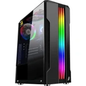 Комп'ютерний корпус 1STPLAYER R3-A-R1 Color LED Black без БЖ UA