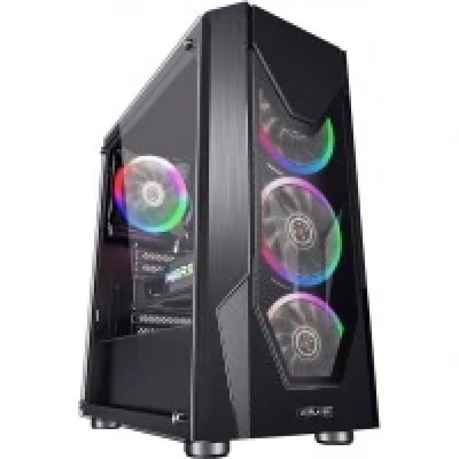 Комп'ютерний корпус 1STPLAYER D5-R1 Color LED Black без БЖ UA