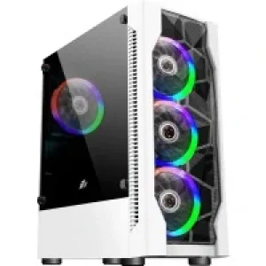 Компьютерний корпус 1STPLAYER D4-WH-R1 Color LED WhiteбезБП UA
