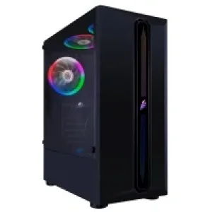 Комп'ютерний корпус 1STPLAYER RB-3-R1-BK Color LED Black без БЖ UA