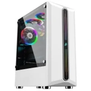 Комп'ютерний корпус 1STPLAYER RB-3-R1-WH Color LED White без БЖ UA
