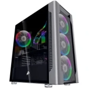 Компьютерний корпус 1STPLAYER DX-4R1-PLUS-BK Color LED Black без БП UA