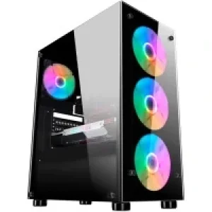 Комп'ютерний корпус 1STPLAYER V3-A-4G6 Black без БЖ UA