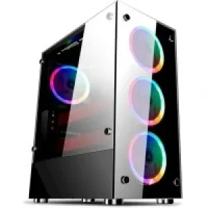Комп'ютерний корпус 1STPLAYER V6-4R1 Color LED Black без БЖ UA