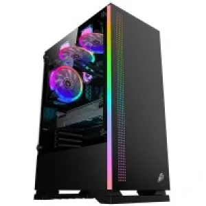 Компьютерний корпус 1STPLAYER BS-3-3R1-BK Black без БЖ UA
