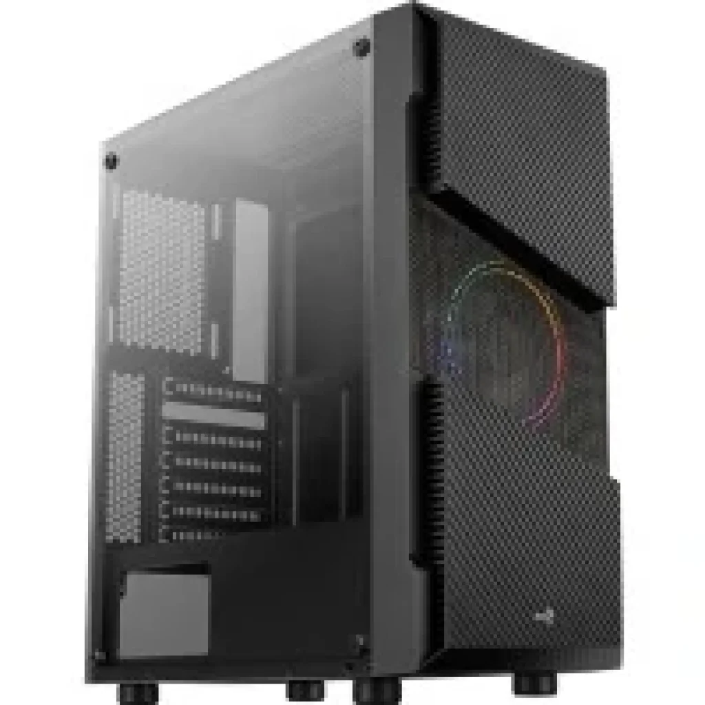 Комп'ютерний корпус AEROCOOL Menace Saturn FRGB-G-BK-v1 Black без БЖ UA