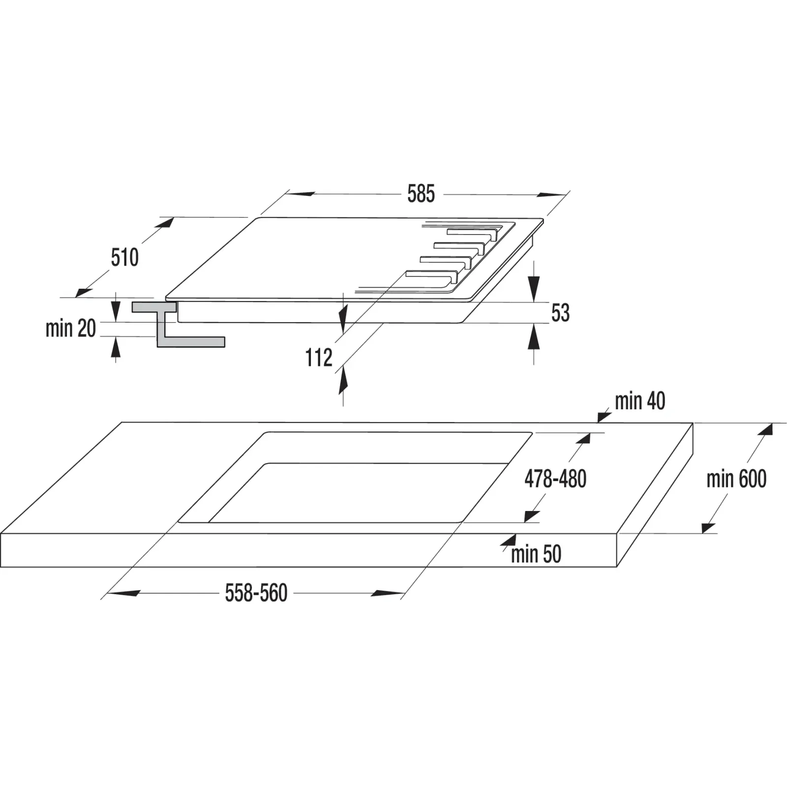 Вбуд. поверхня GORENJE GTW 642 SYW (BG6IB-G0B) UA