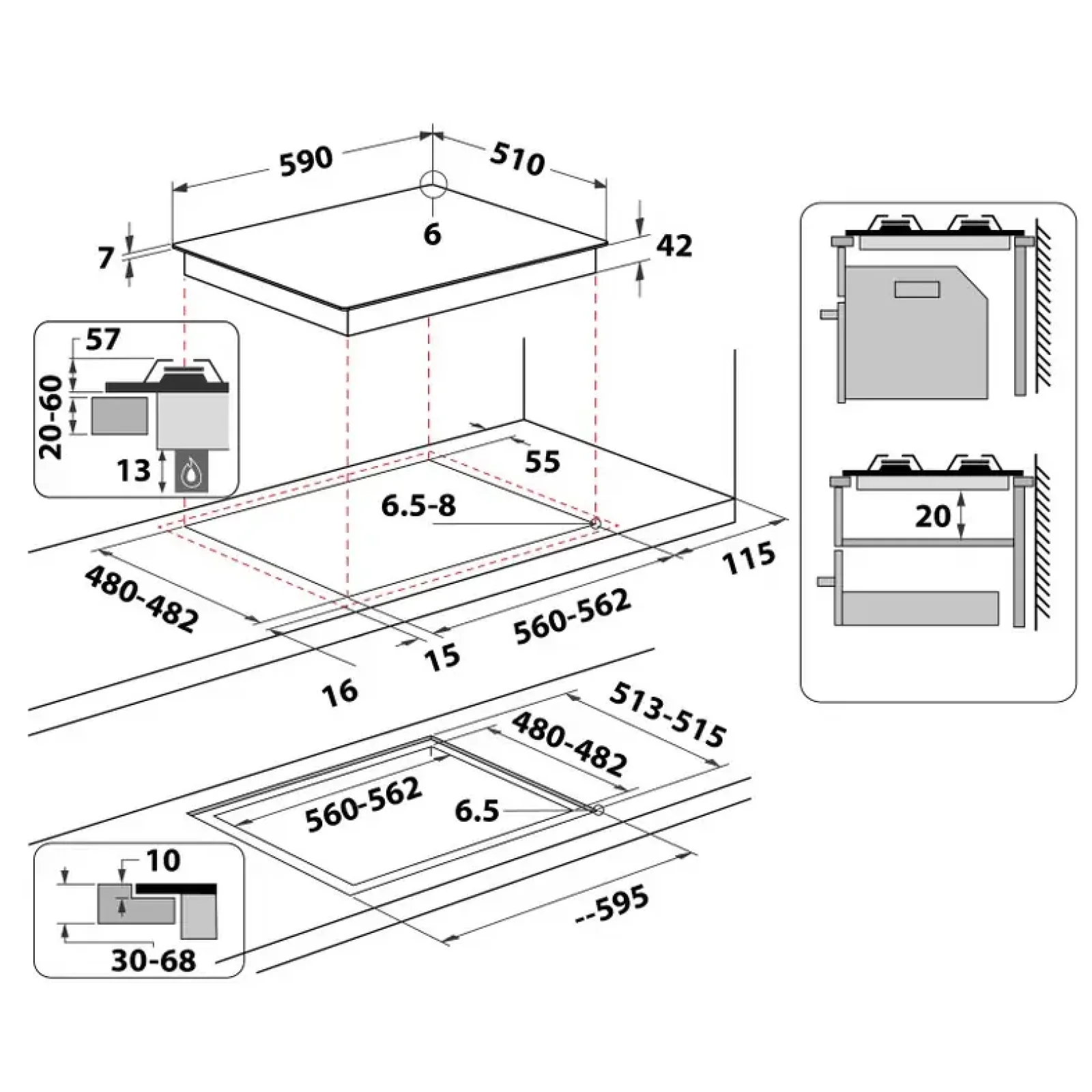 Газовая варочная поверхность Whirlpool GOFL 629/NB1 UA