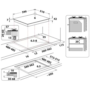 Газова варильна поверхня Whirlpool GOA 6425/NB1 UA