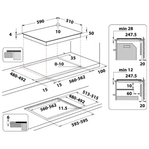 Варильна поверхня електрична Whirlpool WSQ7360NE UA