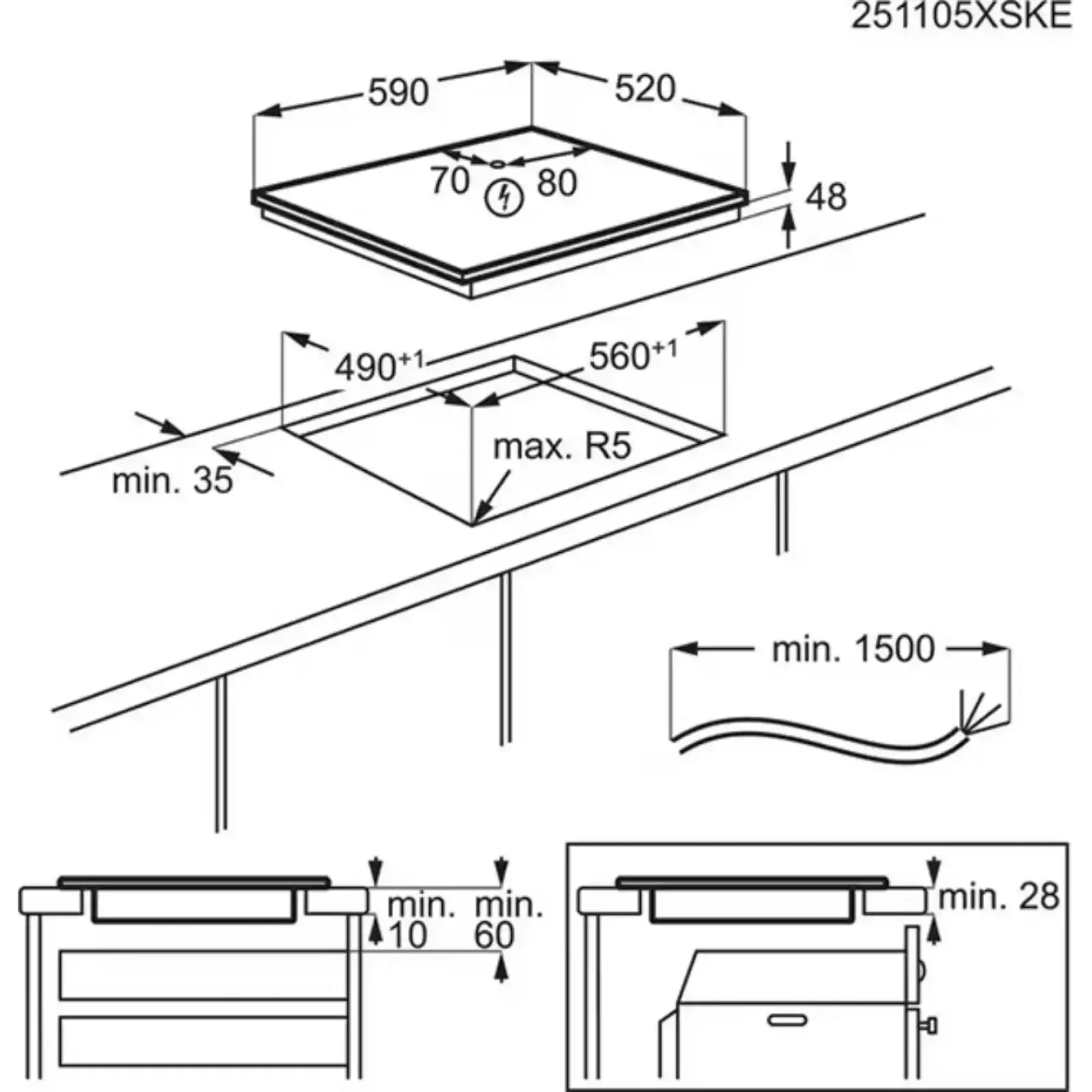 Варильна поверхня електрична Electrolux LIB60420CL UA