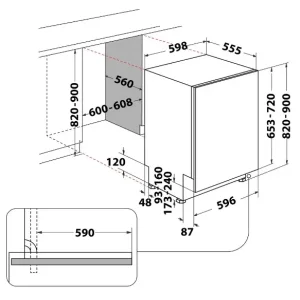 Вбуд. посудомийка WHIRLPOOL W8I HT58 T UA