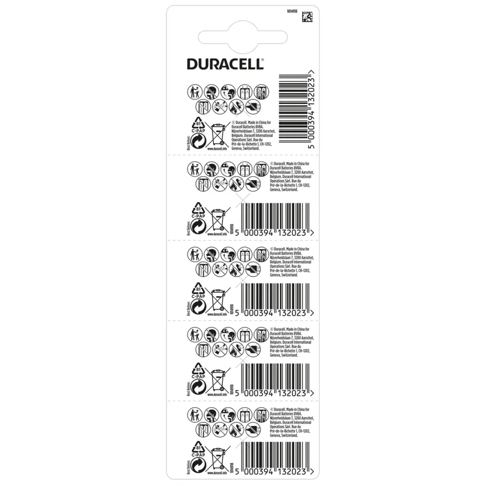 Батарейка Duracell MN21 уп. 1х5 шт. UA
