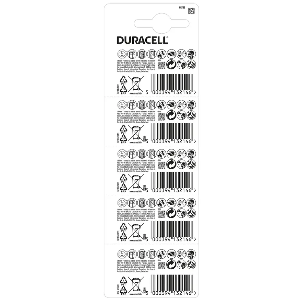 Батарейка Duracell DL2025 DSN уп. 1х5 шт. UA