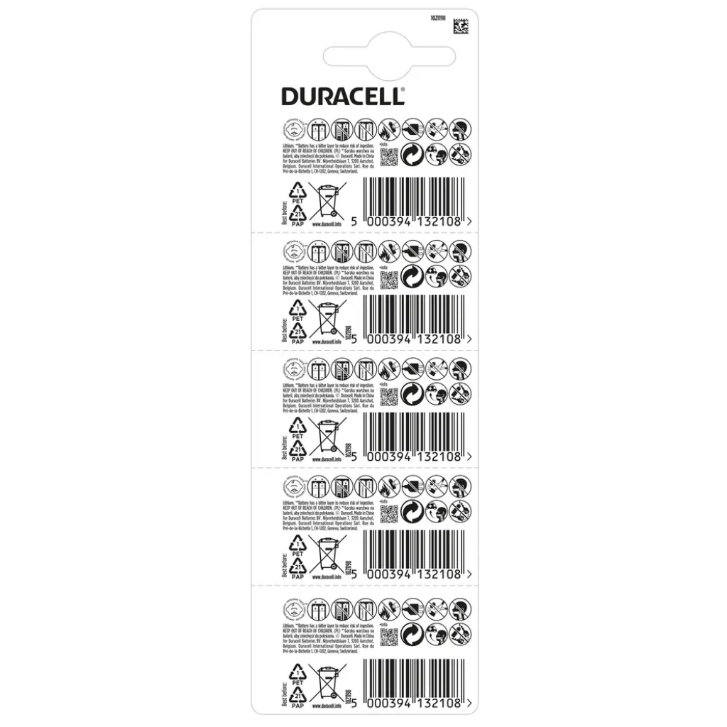 Батарейка Duracell DL2016 DSN уп. 1х5 шт. UA