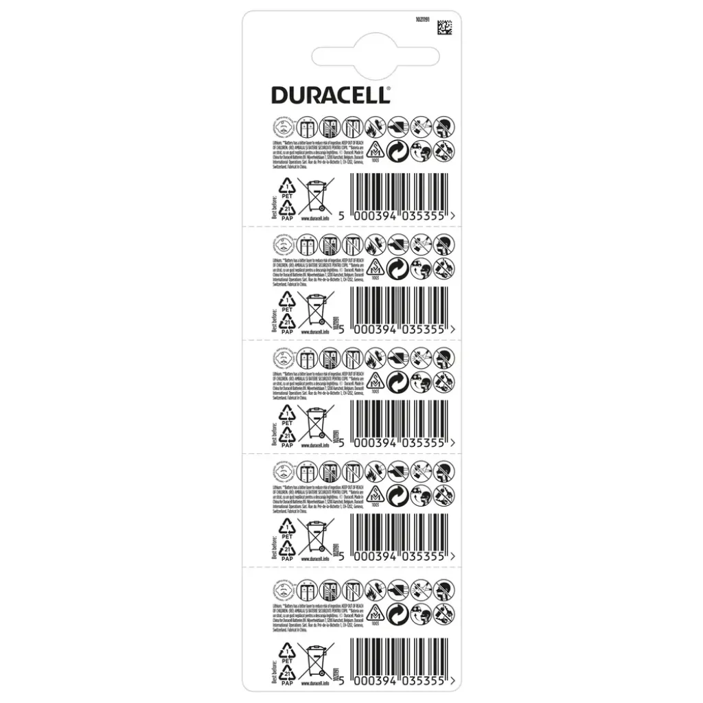 Батарейка Duracell CR2032 DSN уп. 5шт. UA