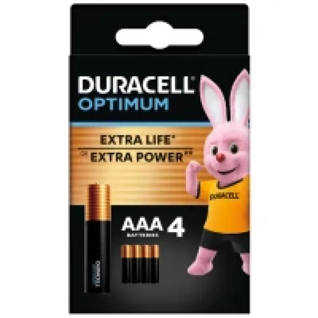 Батарейка Duracell LR03 KPD 04*10 Optimum уп. 1x4 шт. UA