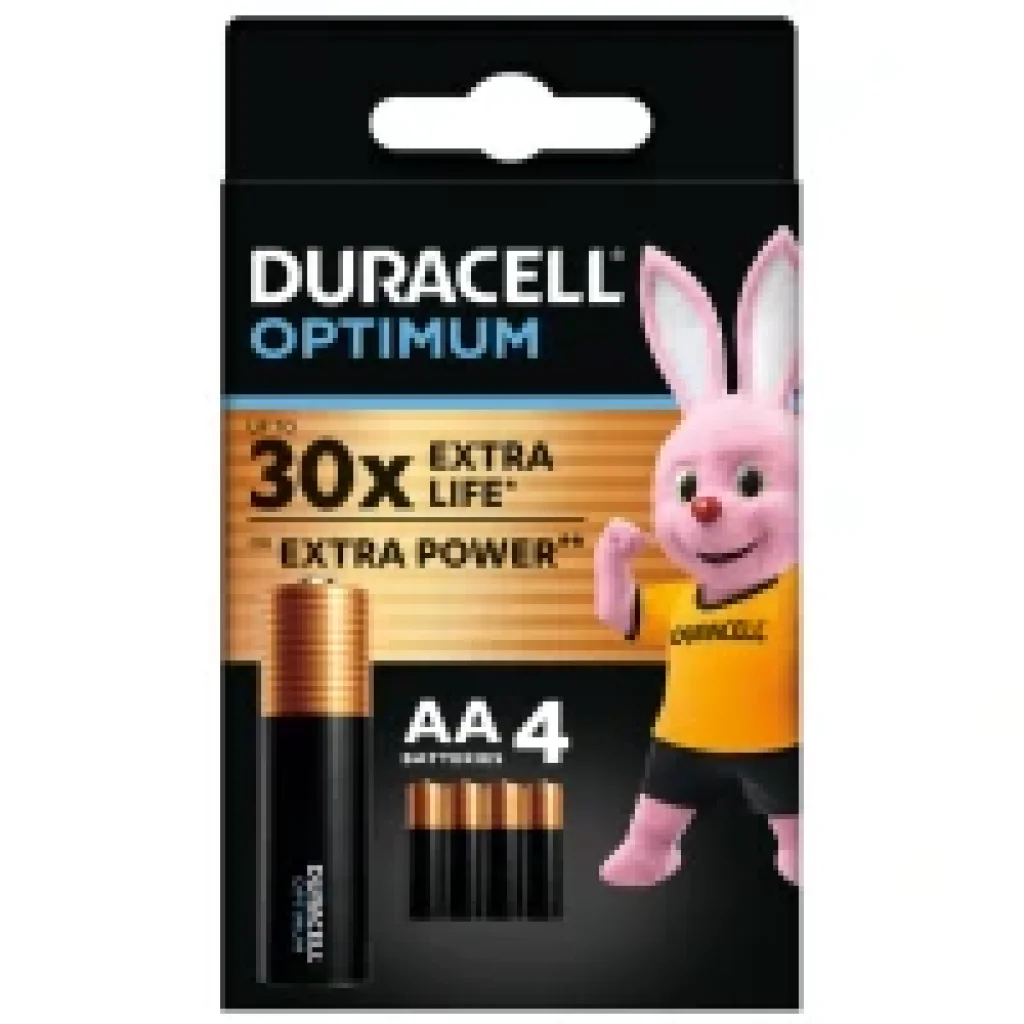 Батарейка Duracell LR06 KPD 04*10 Optimum уп. 1x4 шт. UA