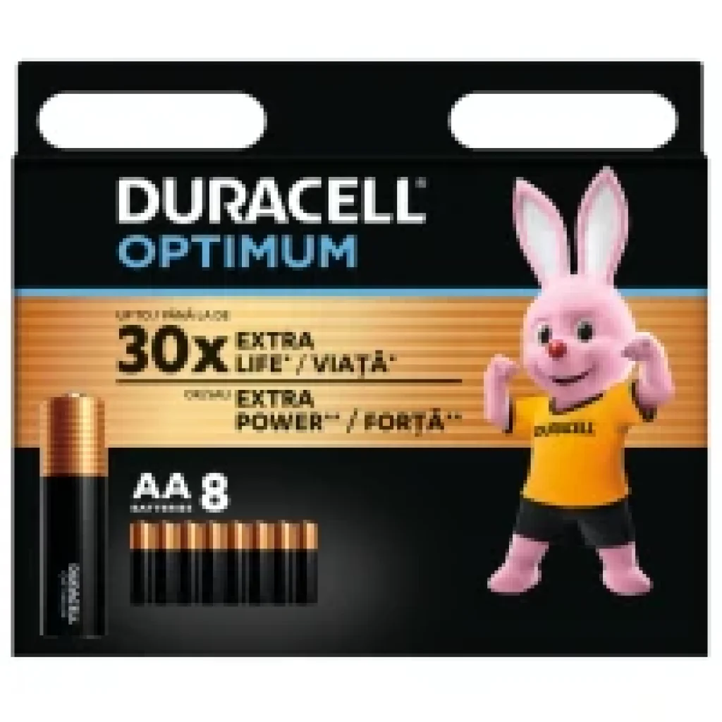Батарейка Duracell LR06 KPD 08*10 Optimum уп. 1x8 шт. UA
