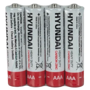 Батарейка Hyundai R03 AAA Shrink 4 Heavy Duty UA