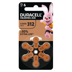 Батарейка Duracell HA 312 уп. 6 шт. UA