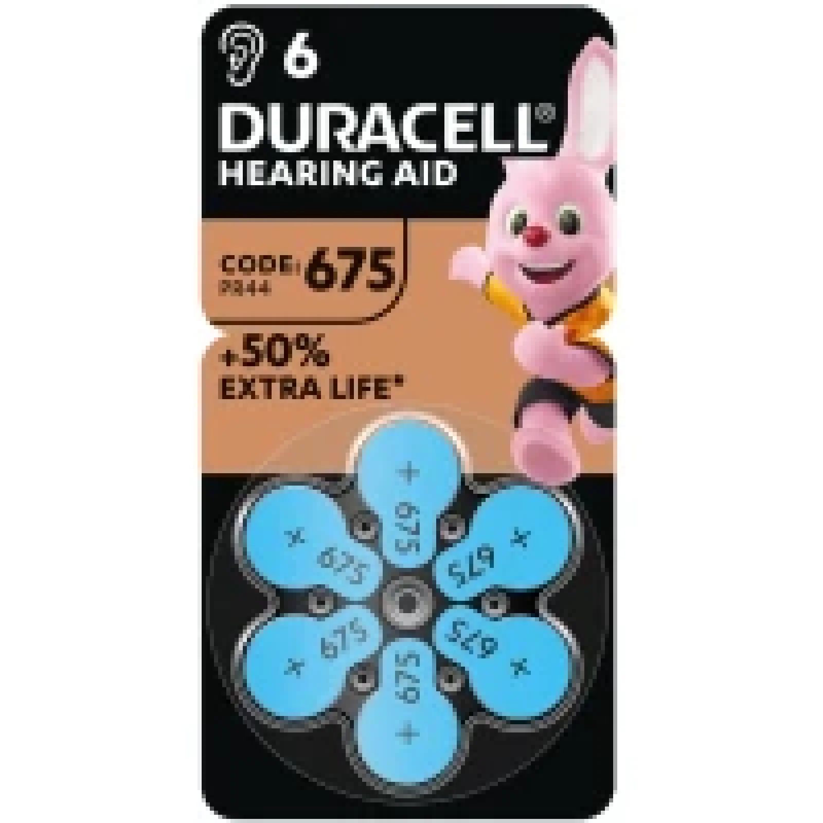 Батарейка Duracell HA 675 уп. 6 шт. UA