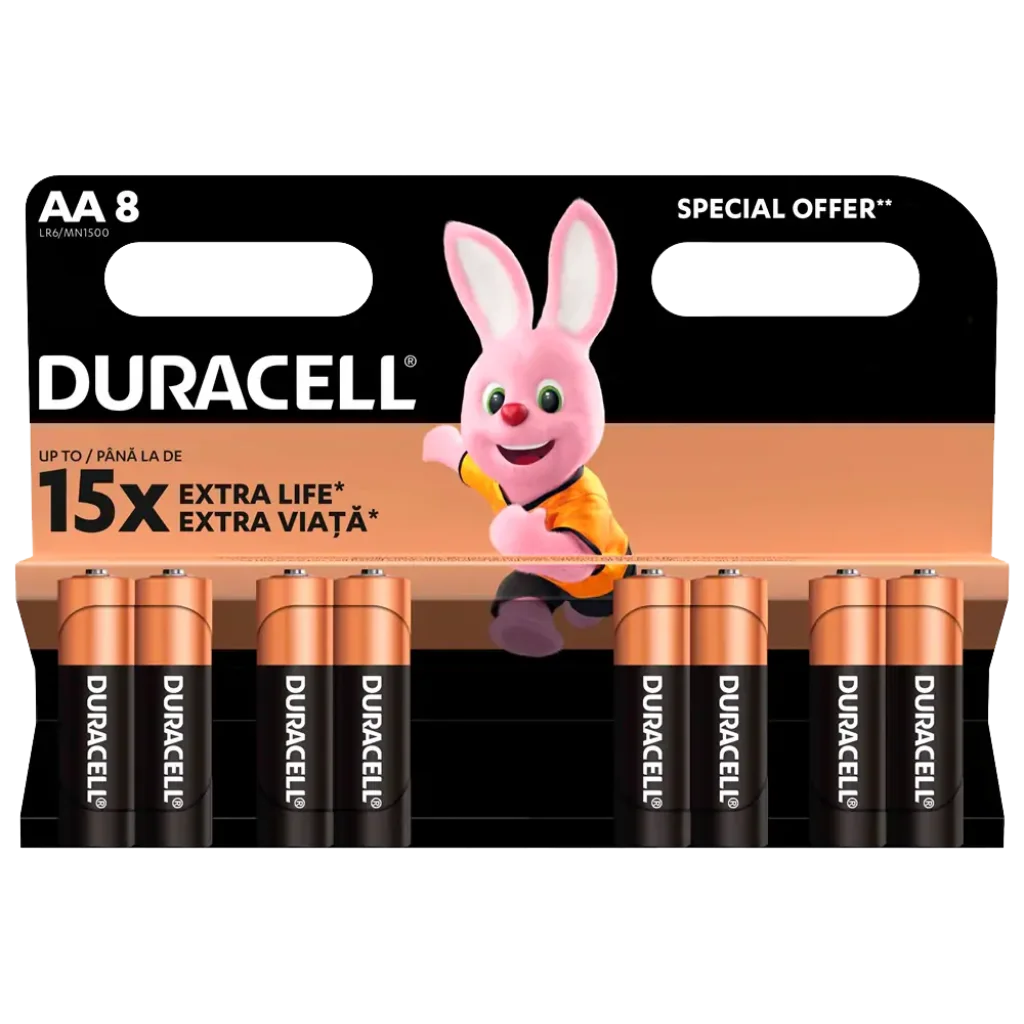 Батарейка Duracell LR06 MN1500 1x8 шт. UA