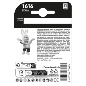 Батарейка Duracell DL1616 DSN уп. 1 шт. UA