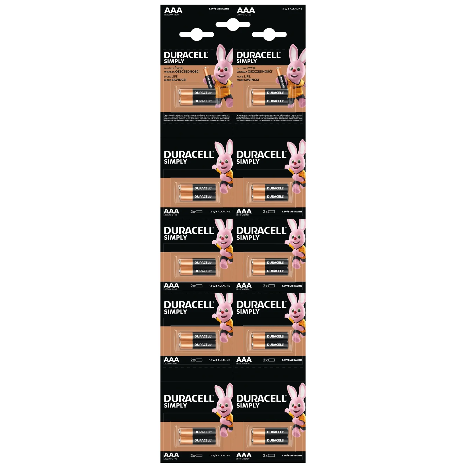 Батарейка Duracell LR03 MN2400 уп.1х2 шт. відривна (плакат 2х10) UA