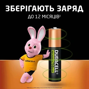 Акумулятор Duracell HR03 (AAA) 750mAh уп. 4 шт UA