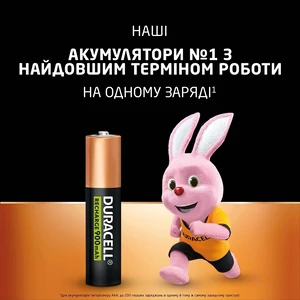 Аккумулятор Duracell HR03 (AAA) 900mAh уп. 4шт. UA