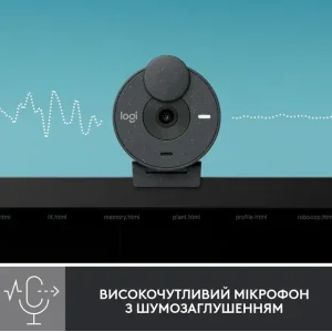Комп.Камера LOGITECH BRIO 300 FHD Graphite (960-001436) UA