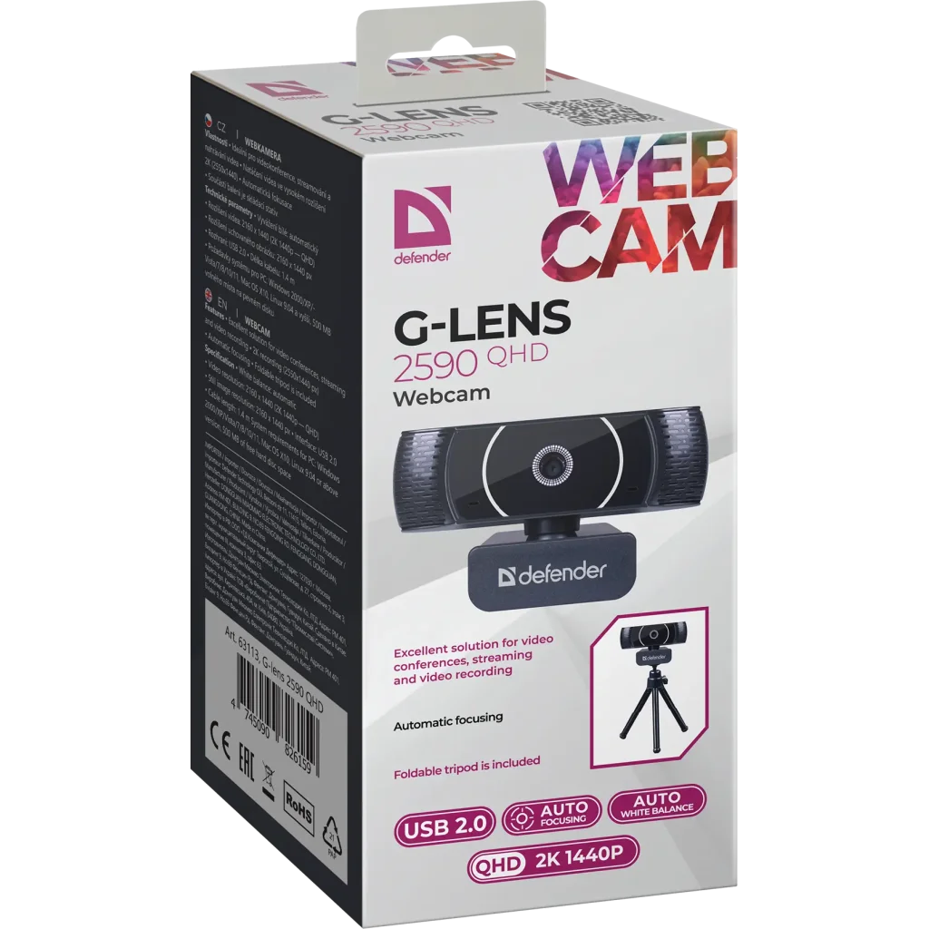 Веб-камера Defender G-lens 2590 QHD 2K 1440p (63113) UA