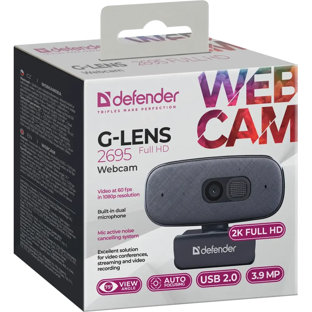 Веб-камера Defender G-lens 2695 FullHD 2K 1520p (69195) UA