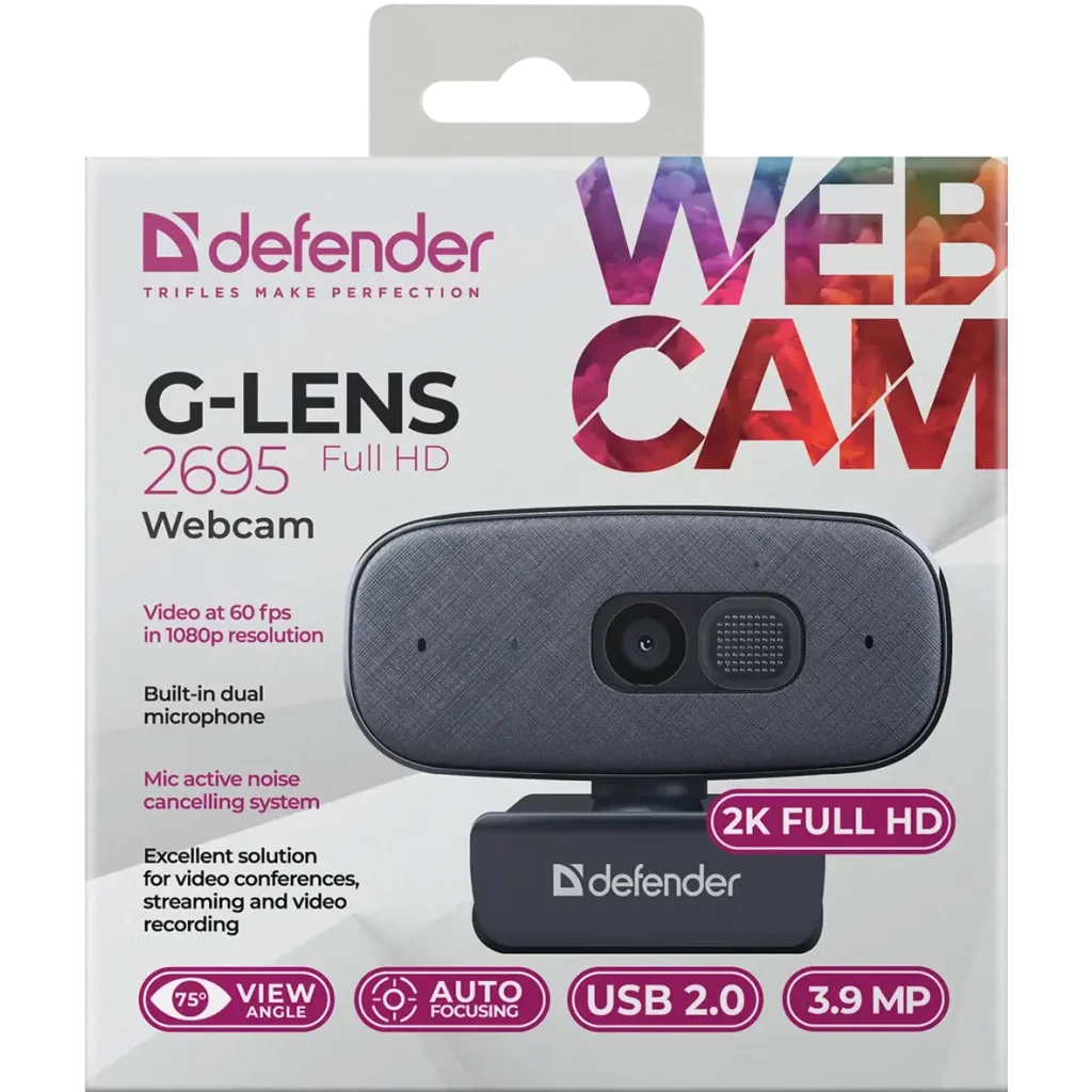 Веб-камера Defender G-lens 2695 FullHD 2K 1520p (69195) UA