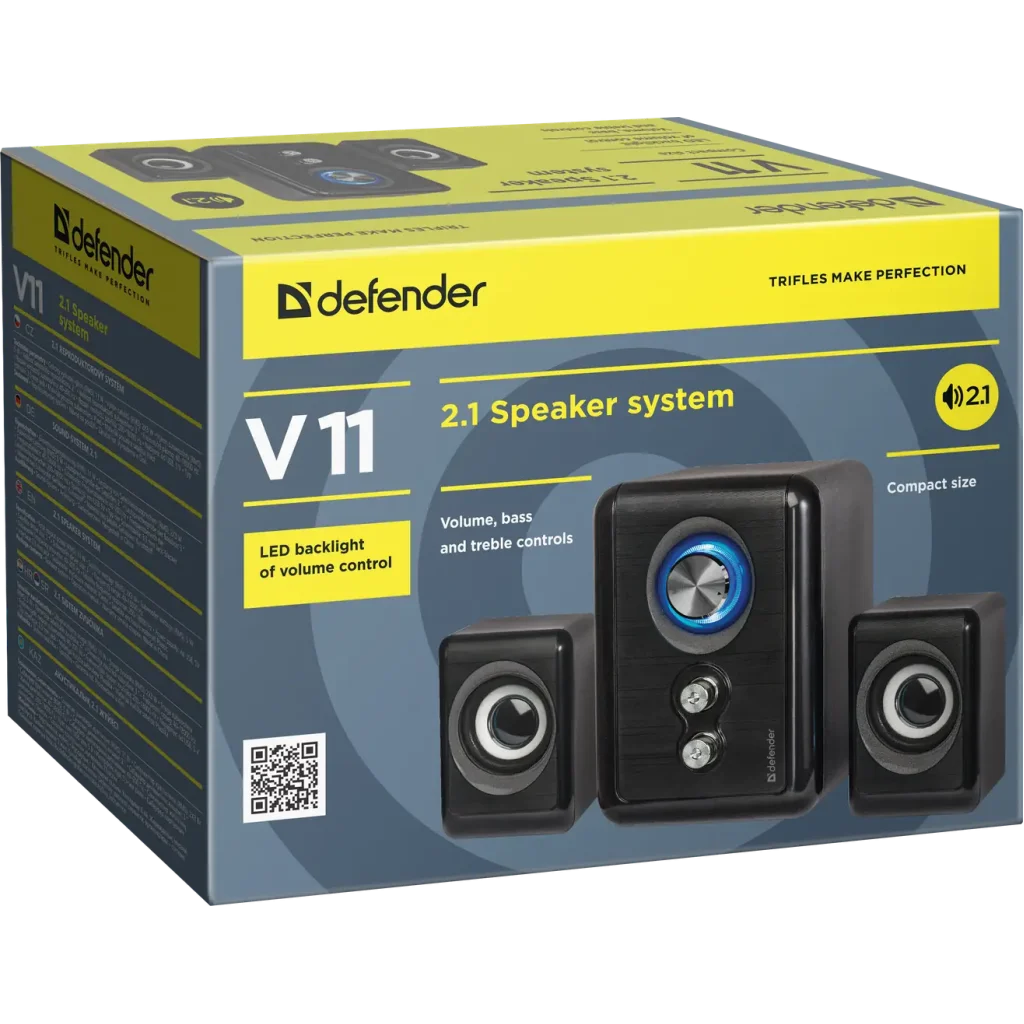 Комп.Акустика DEFENDER (65111)V11 11 Вт 2.1 система, USB UA