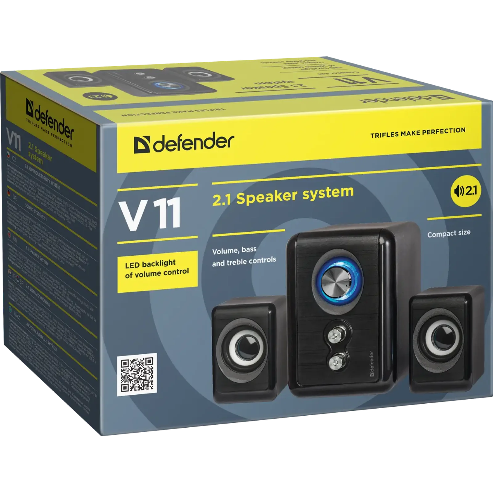 Комп.Акустика DEFENDER (65111)V11 11 Вт 2.1 система, USB UA