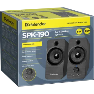 Комп.акустика DEFENDER (65190)2.0 SPK 190 USB 8W черный UA