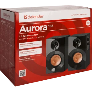 Комп.акустика DEFENDER (65415)2.0 AURORA S12 2x6W дерево UA