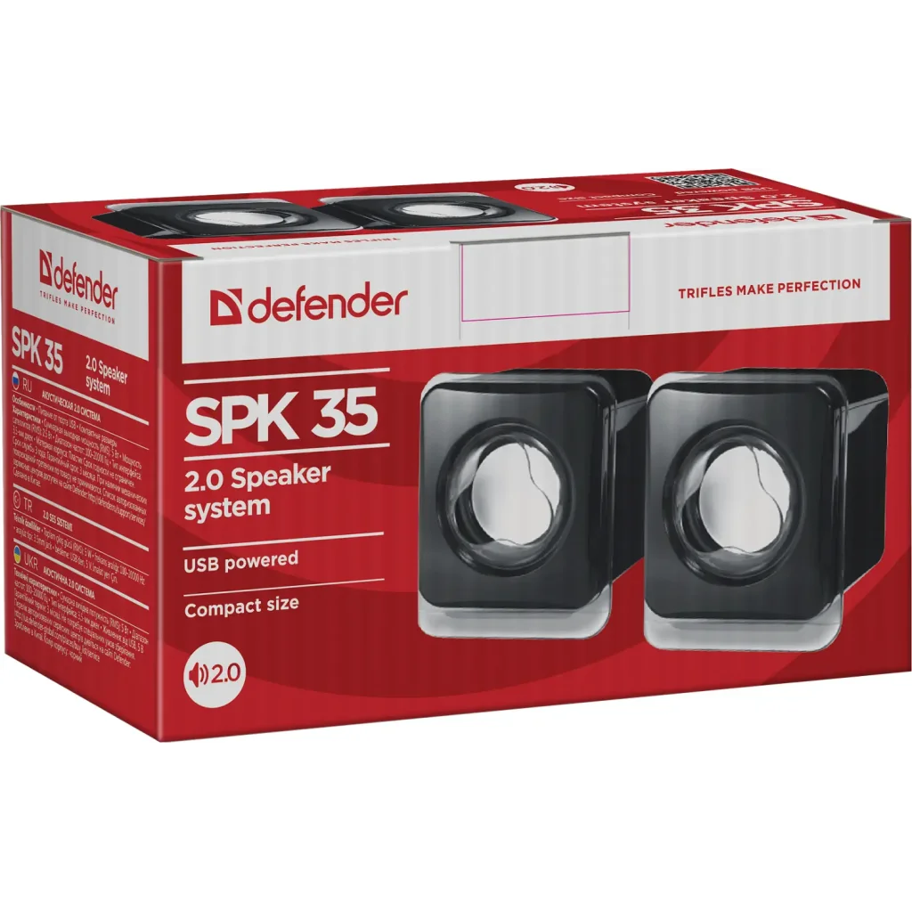 Комп.акустика DEFENDER (65635)#1 2.0 SPK 35 5W USB черный UA